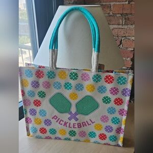 Colorful Pickleball Tote Bag